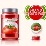 وکتور لیبل سس گوجه فرنگی
