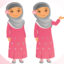 وکتور دختر با حجاب لایه باز