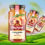 لیبل مربای هلو لایه باز