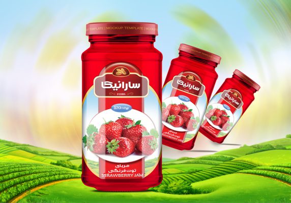 مربای توف فرنگی لیبل لایه باز