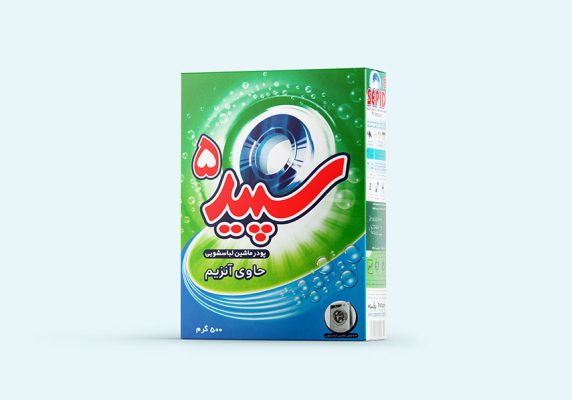 موکاپ پودر لباسشویی پاکتی