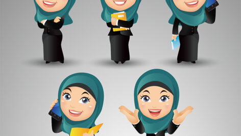 وکتور کاراکتر دختر ایرانی