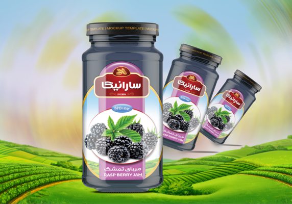 مربای تمشک لیبل لایه باز