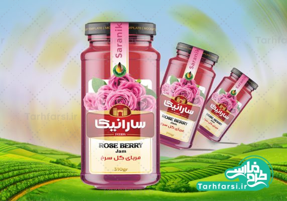 مربای گل سرخ لیبل لایه باز