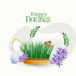 وکتور سبزه و ماهی عید نوروز