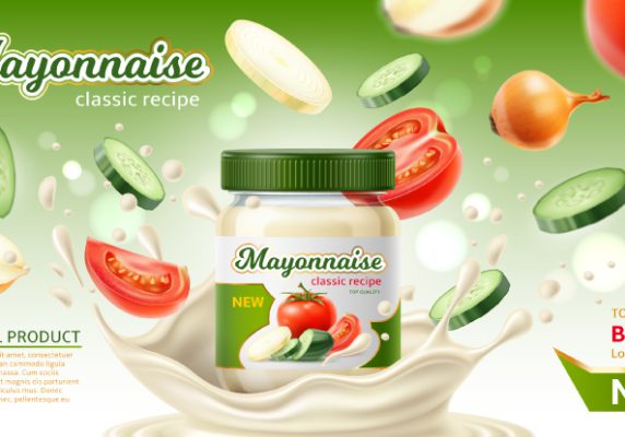 وکتور لیبل سس مایونز شیشه