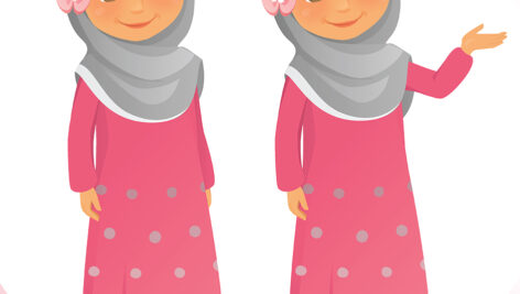 وکتور دختر با حجاب لایه باز