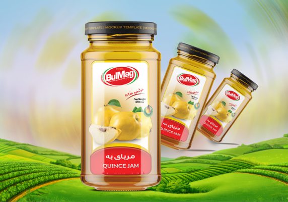 لیبل مربای به شیشه