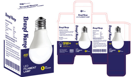 طرح بسته بندی جعبه لامپ