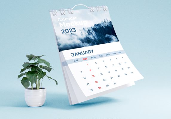 موکاپ تقویم دیواری