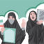 وکتور زن با حجاب مسلمان ایرانی