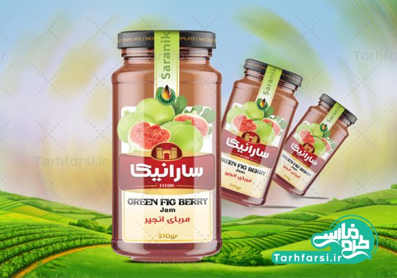 لیبل مربای انجیر لایه باز
