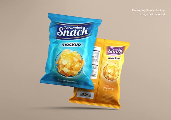 موکاپ پاکت چیپس و پاکت