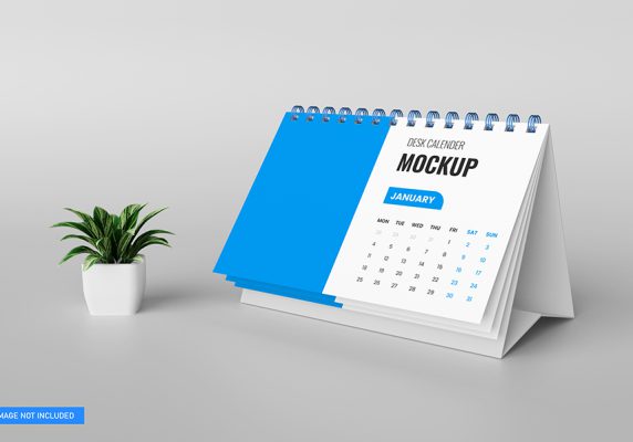 موکاپ تقویم رو میزی لایه باز