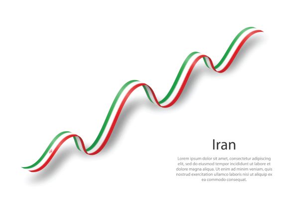 وکتور پرچم ایران قابل ویرایش