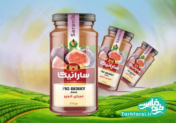 لیبل مربای انجیر لایه باز