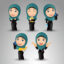 وکتور کاراکتر دختر ایرانی
