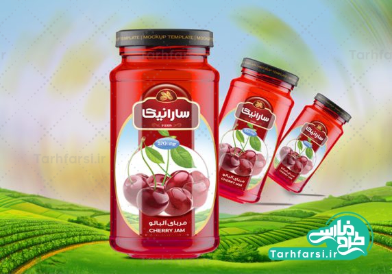 مربای آلبالو لیبل لایه باز