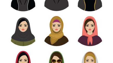 وکتور مجموعه چهره زن ایرانی