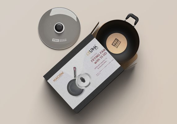 موکاپ جعبه کارتن ماهیتابه