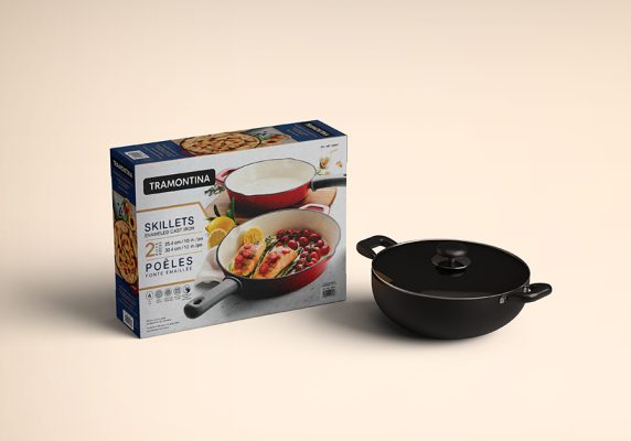 موکاپ کارتن ماهیتابه و سینی