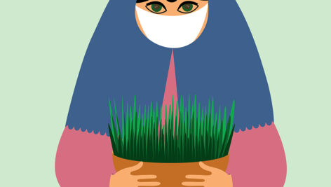 وکتور تبریک سال نو و سبزه