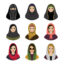 وکتور مجموعه چهره زن ایرانی