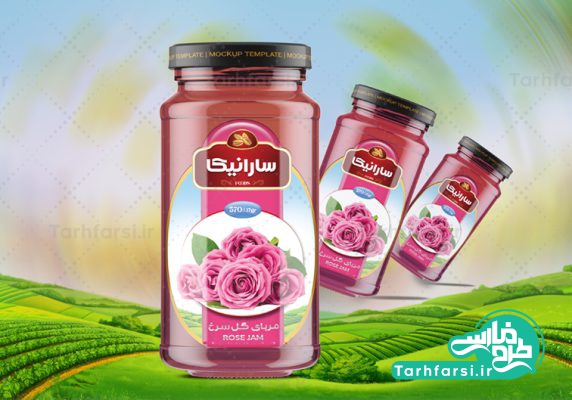 لیبل مربای گل سرخ لایه باز