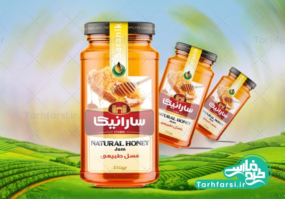 لیبل عسل شیشه