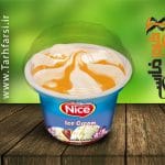 طرح لایه باز لیبل بستنی وانیلی