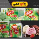 طرح لایه باز لیبل بستنی