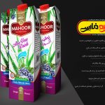آبمیوه آلوئه ورا و انگور لیبل لایه باز