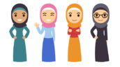وکتور کاراکتر دختر با حجاب